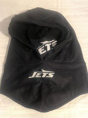 Jets Black Men's Hooded Neck Warmer